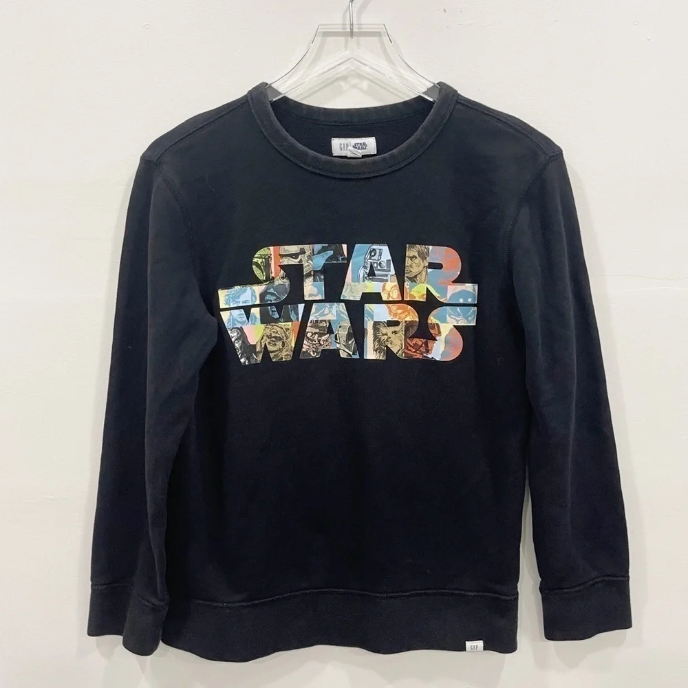 Gap x Star Wars Crew Neck Sweatshirt True Black XXL 14-16